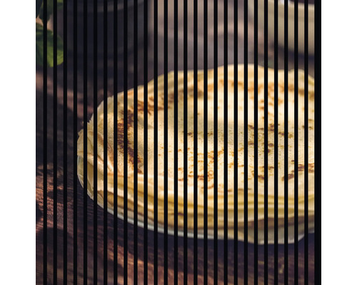 Dizajnový akustický panel DIGI05V 1133x19x1195 mm Kopa palaciniek na drevenom stole