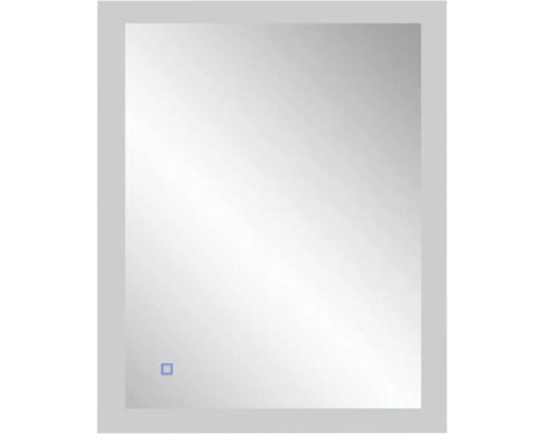 Zrkadlo do kúpeľne s osvetlením Shine LED 65x80 cm s vypínačom a podložkou proti zahmlievaniu Obdĺžnikové zrkadlo s rámom