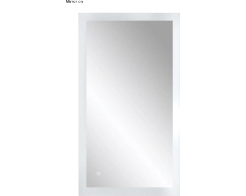 Obdĺžnikové kúpeľňové zrkadlo s osvetlením