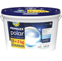 Vedro bielej interiérovej farby Primalex Polar, 15 plus 2 kilogramy