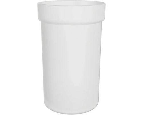 Biely plastový kvetináč