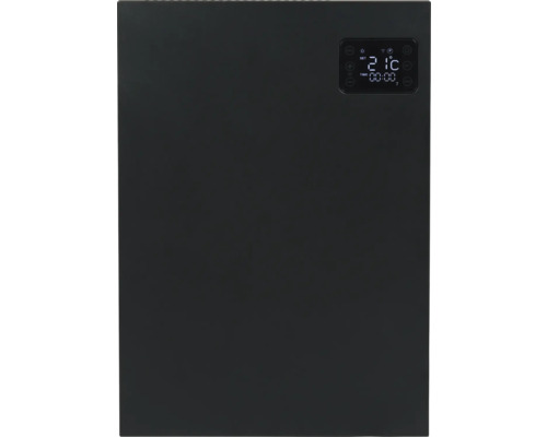 Čierny infračervený ohrievač s digitálnym ukazovateľom teploty