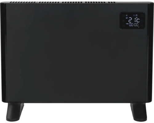 Čierny konvektor s digitálnym displejom