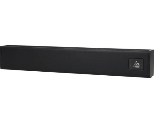 Čierny radiátor s digitálnym displejom