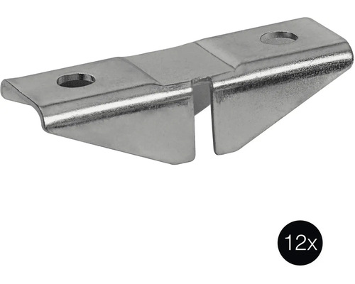 Kovový uholník na upevnenie nábytku, balenie 12 kusov