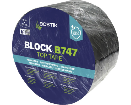 Bitúmenová páska Bostik BLOCK B747 TOP TAPE 7,5 CM x 10 M olovenej farby