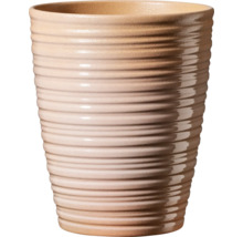 Keramický kvetináč s vodorovnými drážkami