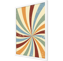 Zarámovaný plagát s retro pruhovaným vzorom