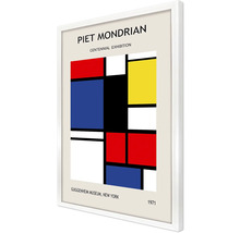 Rámovaný plagát s motívom výstavy Piet Mondrian
