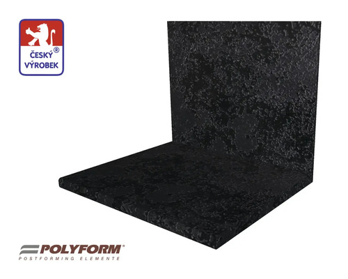 Kuchynská pracovná doska Rusty čierna 28 x 600 x 4100 mm Polyform prvok s postformingom