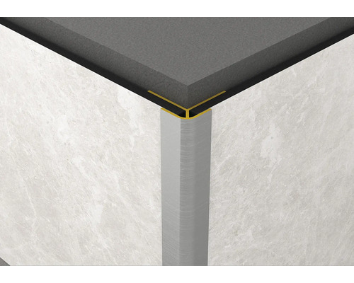 Profil Rohový spojovací prvok pre vonkajšie rohy Rock the Wall ROCKO TILES bronzová 91693 Detail rohu obkladov s ukončovacím profilom