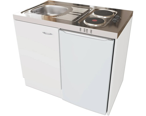 Mini kuchynka s drezom, varnou doskou a chladničkou