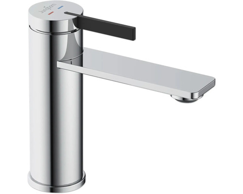 Umývadlová batéria s plochým výtokom a bočnou pákou