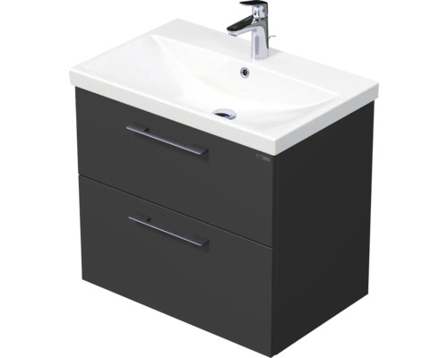 Kúpeľňová skrinka s umývadlom Intedoor SANTE antracit matný 70 x 65 x 45 cm SA 70 2Z A3396