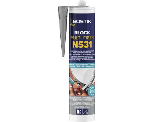 Tmel Bostik N531 vystužený vláknom 310 ml Tmel Bostik N531 vystužený vláknom 310 ml