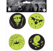 Reflexné nálepky s halloweenskymi motívmi, štyri kusy