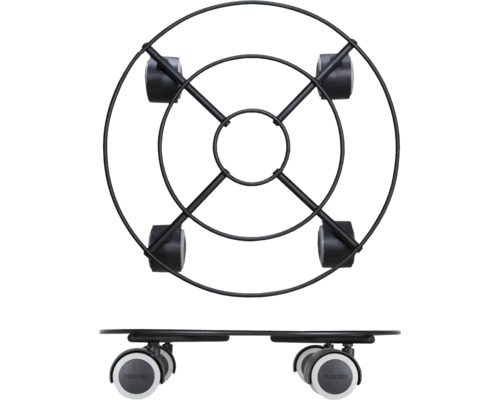 Kvetinový vozík z kovu s kolieskami