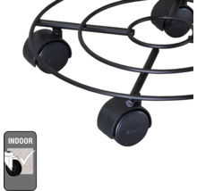 Kovová podložka s kolieskami pre vnútorné použitie