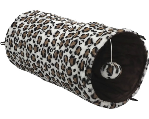 Hračka pre mačky tunel šuštiaci plyšový 50 x 24 cm leopardí vzor
