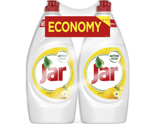Jar čistiaci prostriedok Lemon DuoPack 2x900 ml, 735113 Balenie dvoch fliaš prostriedku na umývanie riadu Jar s vôňou citróna