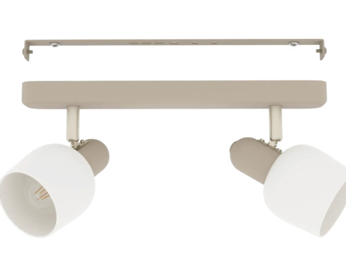 Stropné svietidlo s dvoma reflektormi a montážnym materiálom