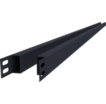 Dve montážne lišty profilu U s montážnymi otvormi pre montáž do racku.