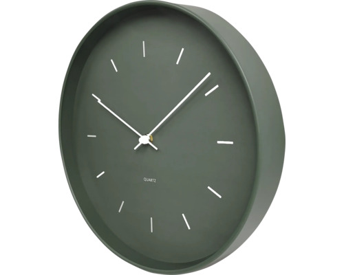 Zelené nástěnné hodiny Kitchen Craft Living Nostalgia, Ø 25,5 cm