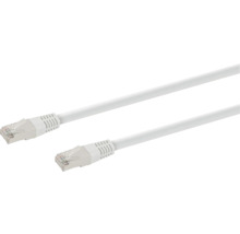 Biely sieťový kábel s konektormi RJ45