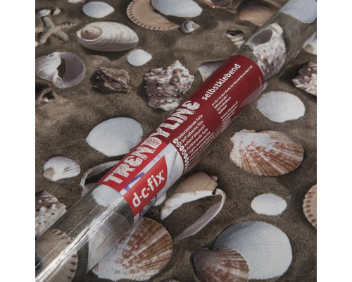 Rolka samolepiacej dekoratívnej fólie s motívom mušlí