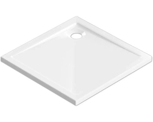 Sprchová vanička Jungborn Teso 80 x 80 x 4,5 cm biela lesklá 6032750 Štvorcová sprchová vanička s odtokom