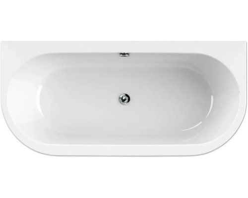 Pohľad zhora na vaňu s odtokovou armatúrou