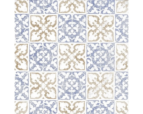 Vzor dlaždíc s geometrickými a kvetinovými motívmi