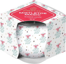 Vonná sviečka s motívom imela v darčekovom balení