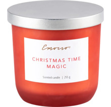 Vonná sviečka so strieborným viečkom a nápisom Christmas Time Magic 255 gramov