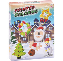 Maľovaná dekorácia na vymaľovanie s vianočnými motívmi v balení