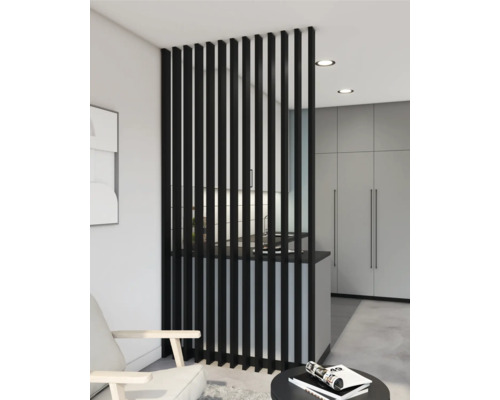 Lamela pre oddelenie izby 22 x 88 x 2800 mm čierna Lamela pre oddelenie izby 22 x 88 x 2800 mm čierna