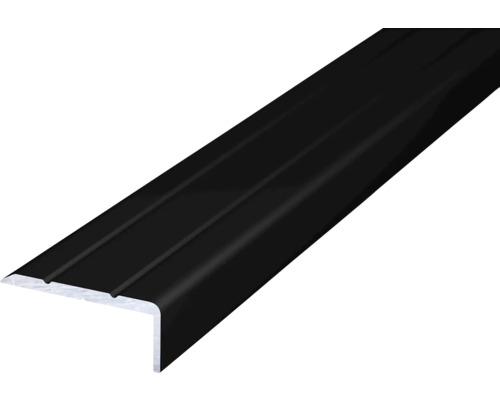 Schodový samolepiaci profil čierny 24,5 x 10 mm, 1 m Lištový profil pre schodiskové stupne z hliníka