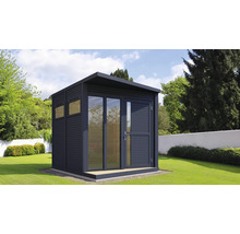 Drevený záhradný domček Bertilo Concept Office antracit 234x225 cm