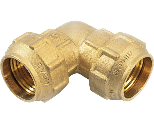 Koleno Gebo 20x20, obojstranné zverné Mosadzná tvarovka s uhlom 90 stupňov pre sanitárne inštalácie