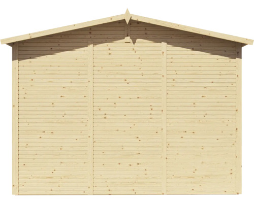 Drevený záhradný domček so sedlovou strechou