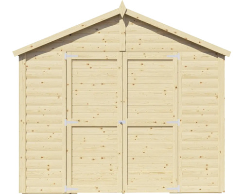 Záhradný domček z dreva s dvojkrídlovými dverami