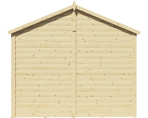 Záhradný domček z dreva so sedlovou strechou