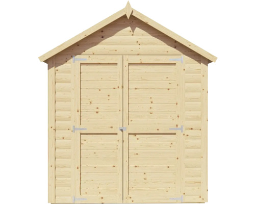 Drevená záhradná búda s dvojkrídlovými dverami