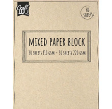 Blok zmiešaného papiera, 60 listov, 30 listov 110 g/m² a 30 listov 220 g/m²