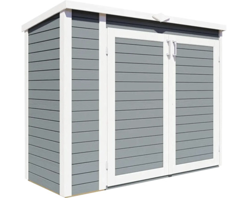 Záhradná skriňa z dreva s dvojkrídlovými dverami