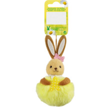 Veľkonočný zajačik dekoračný záves so stuhou a kvetinou