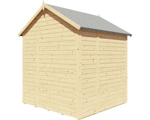 Drevený záhradný domček so sedlovou strechou