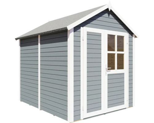 Záhradný domček z dreva s dvojkrídlovými dverami a oknom