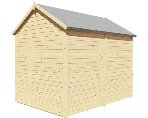 Drevený záhradný domček so sedlovou strechou