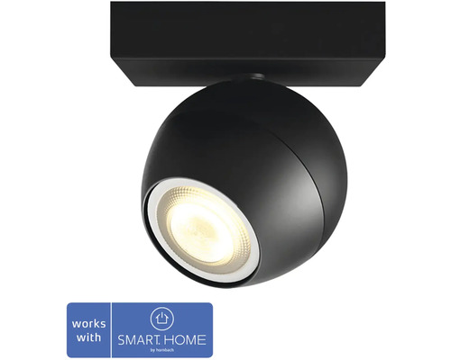 LED bodové svietidlo Philips HUE 50471/30/P9 Buckram 5W 350lm 2200-6500K čierne - kompatibilné so SMART HOME by hornbach